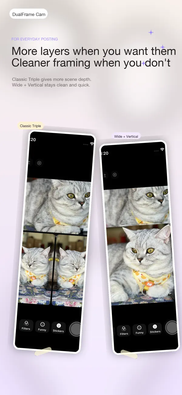 Screenshot #3 pour DualFrame Cam · P/L Mirrored