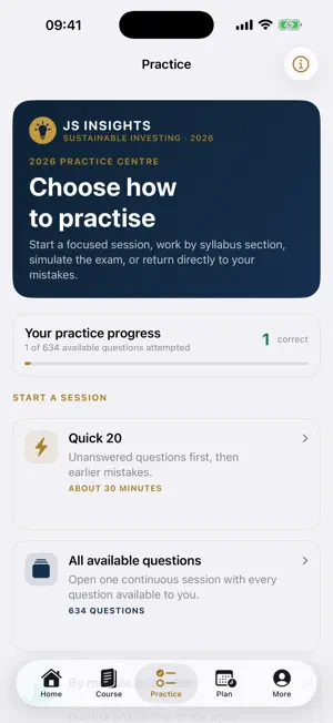 CFA ESG Sustainable Prep screenshot 3