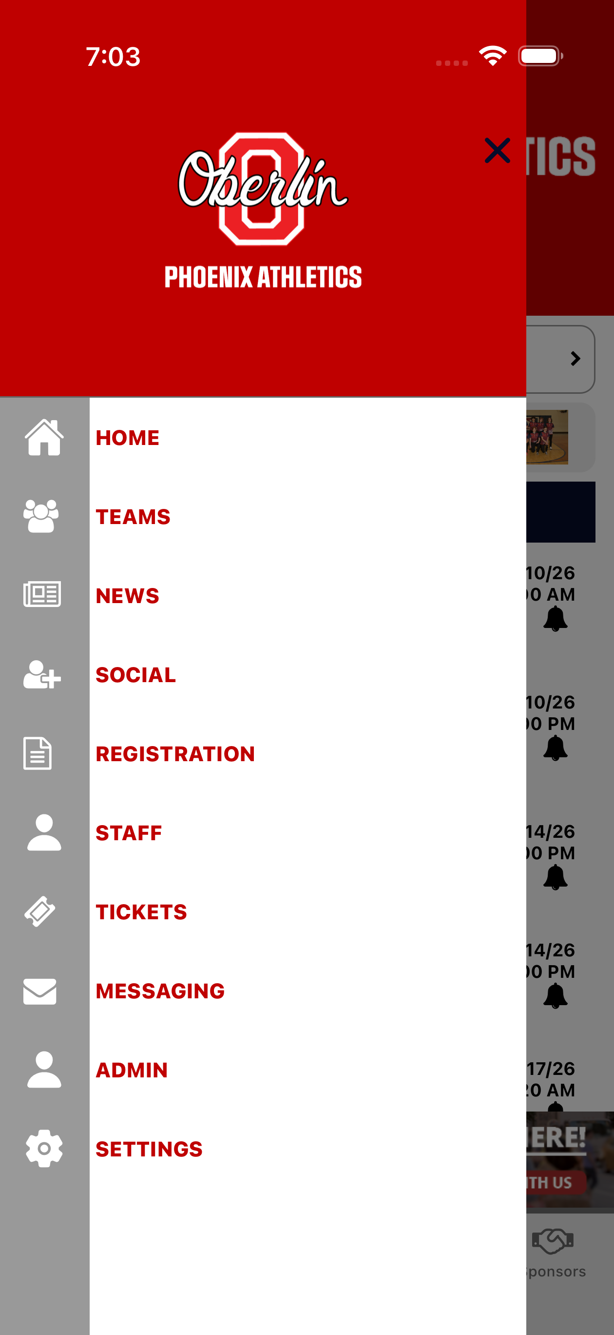 Oberlin Phoenix Athletics screenshot 3
