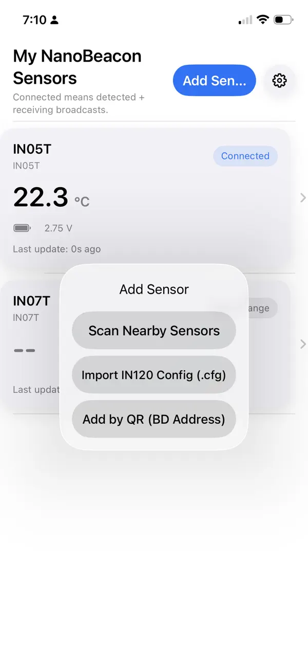 #3. NanoBeacon Sensor (iOS) Ved: Qun Wu