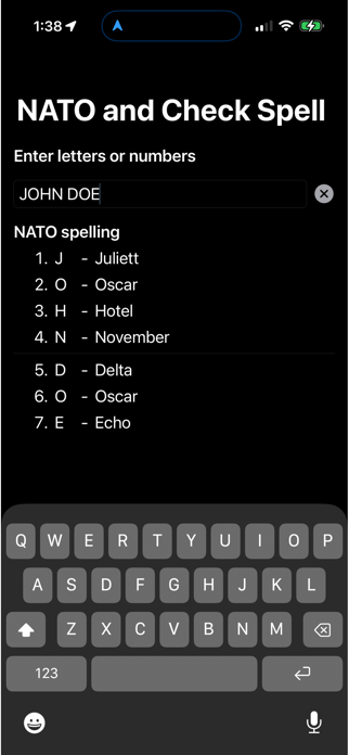 NATO Spell Screenshot 2 of 4