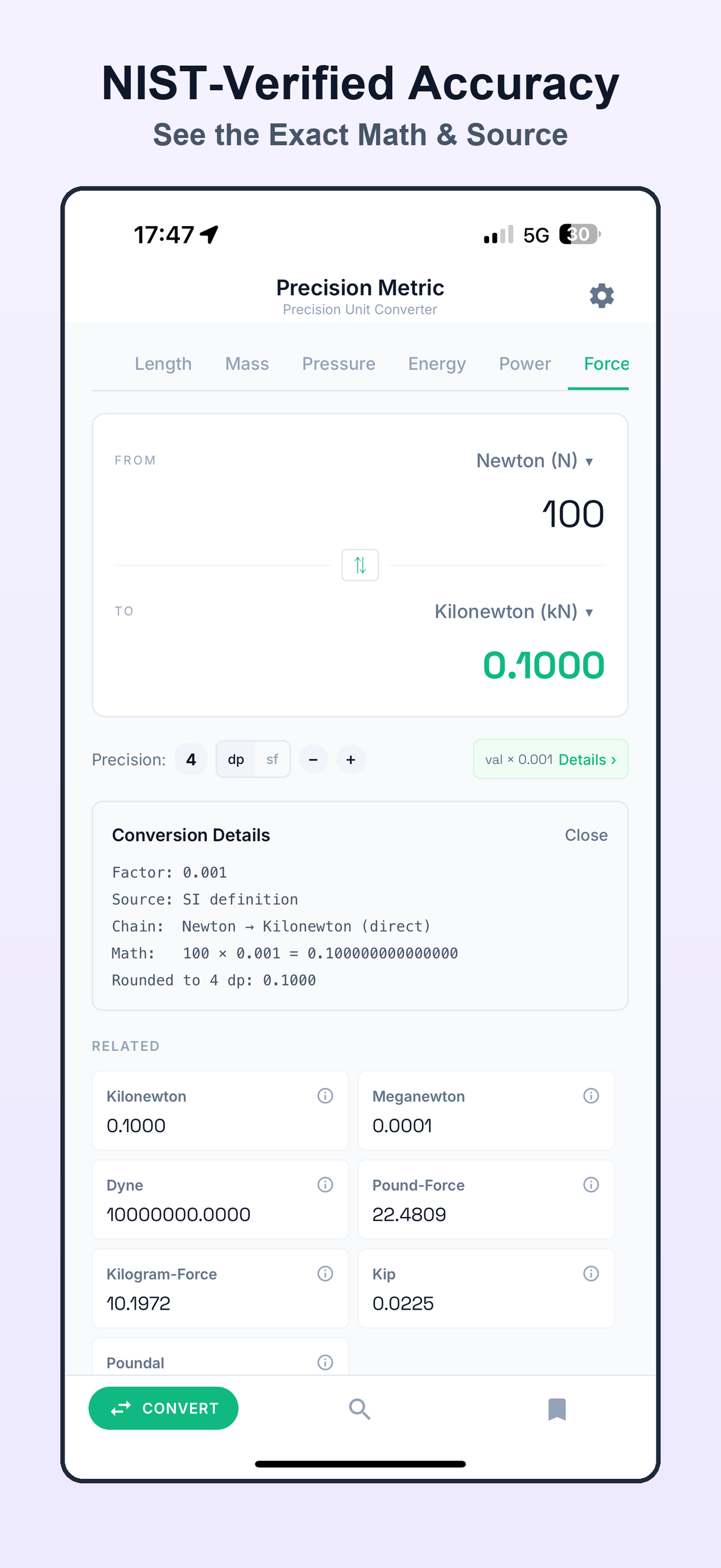 Precision Metric - Converter screenshot 3