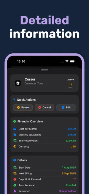 Subscription Manager - Traffic screenshot 3