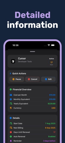Subscription Manager - Traffic Screenshot 3 of 7