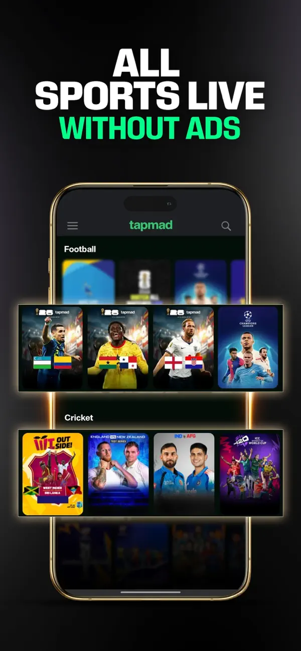 Screenshot #2 pour tapmad: Live Sports
