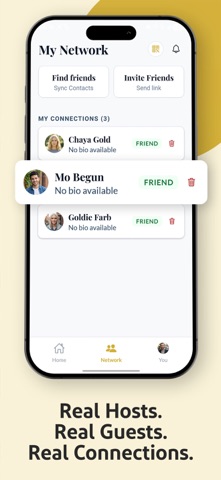 Hosted: Shabbat Meals iPhone screenshot