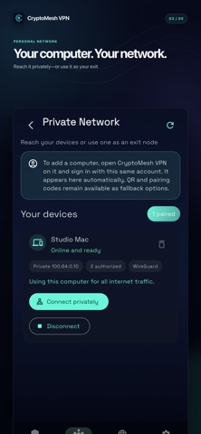 CryptoMesh VPN Screenshot 2 of 5