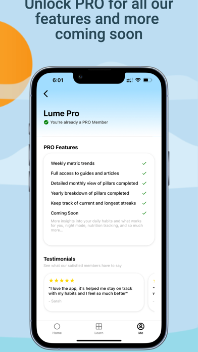 Lume: Stress & Wellness Coach Screenshot