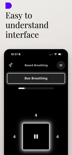 Capture d'écran de Boxed Breathing sur iPhone 5