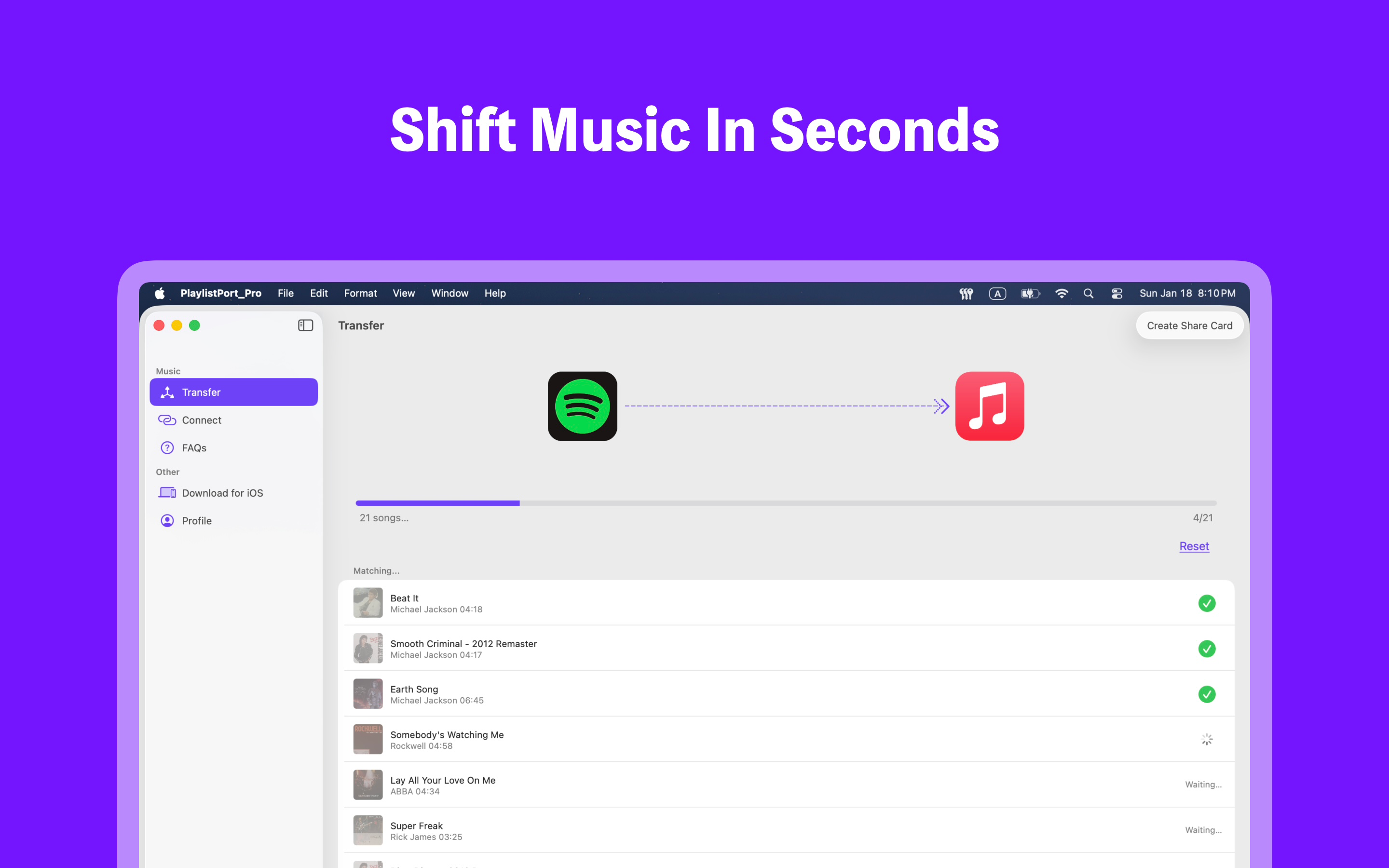 PlaylistPort：Playlist Transfer screenshot 10