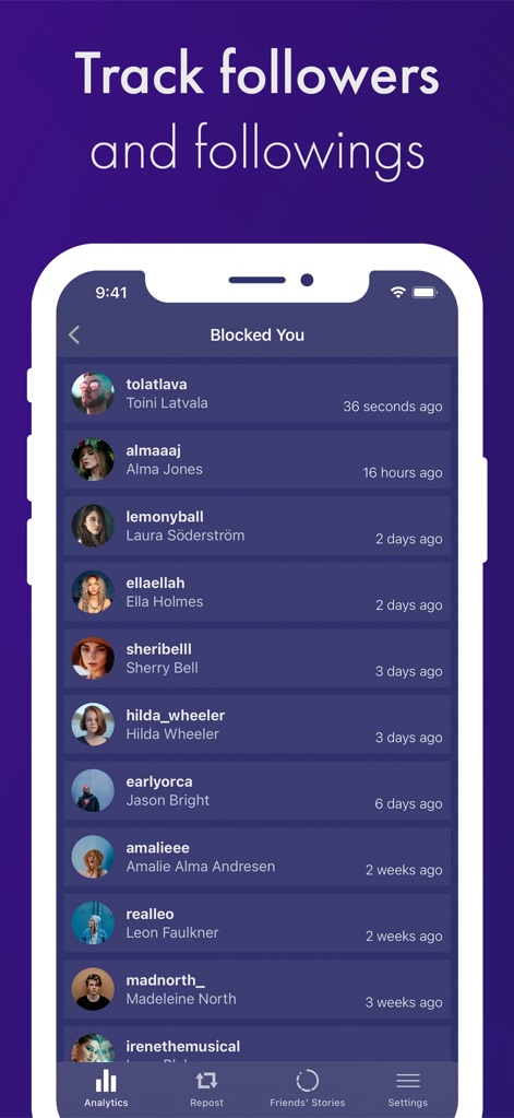 Reports+ Unfollowers Follower - Audience Monitoring