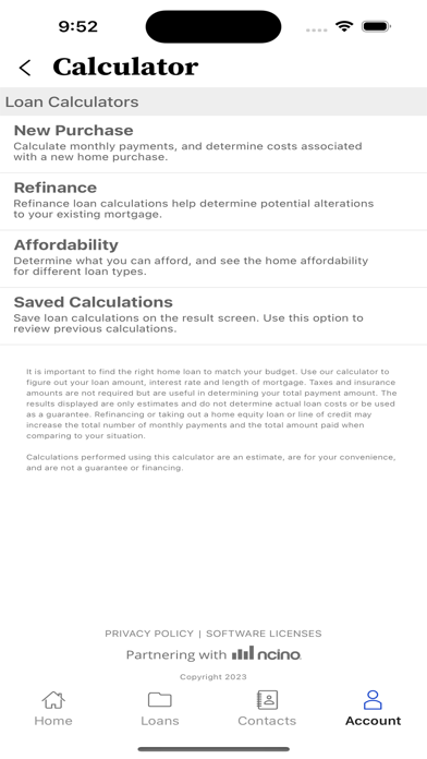 ONE Presidential Mortgage Screenshot
