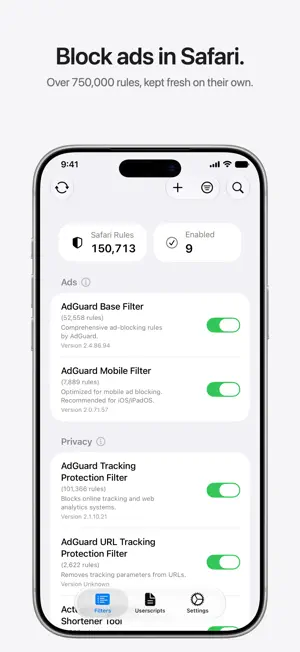wBlock: Ad Blocker for Safari screenshot 1