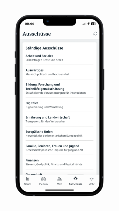 Deutscher Bundestag Screenshot