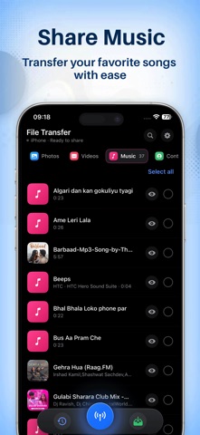 File transfer & Data Sharing iPhone screenshot