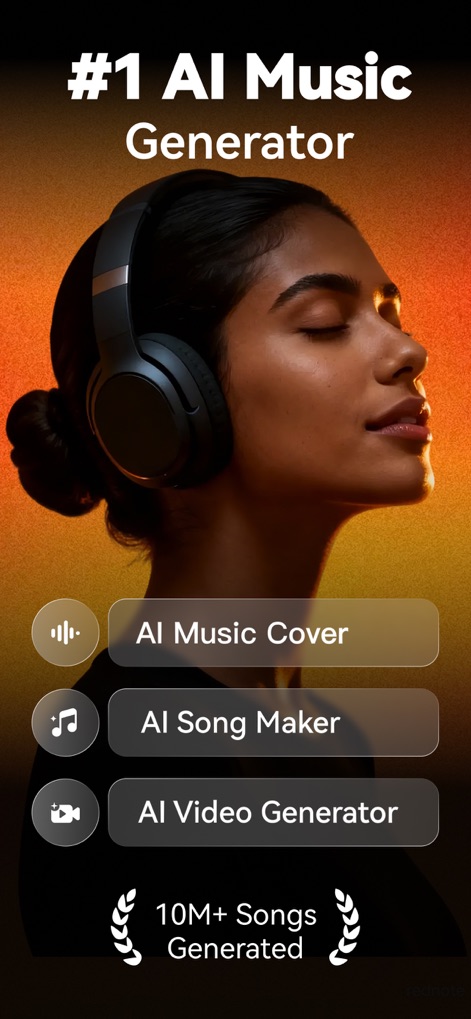 VocalMe Music: AI Cover Songs - Explore the app's core functionalities, from AI Music Cover creation to the impressive 10M+ Songs Generated milestone.