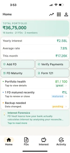 FD Manager & Vault screenshot 1