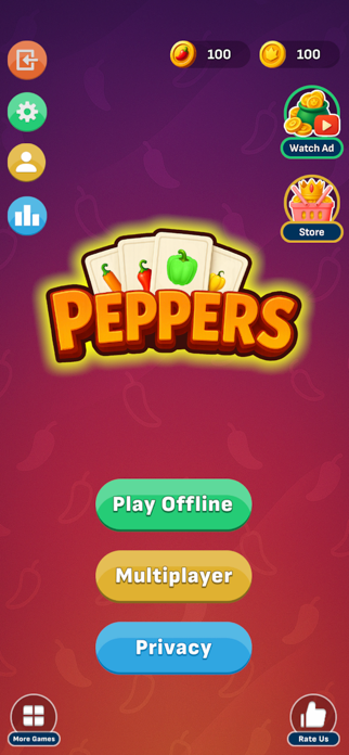 Peppers: Multiplayer Card Game Screenshot 1 of 3