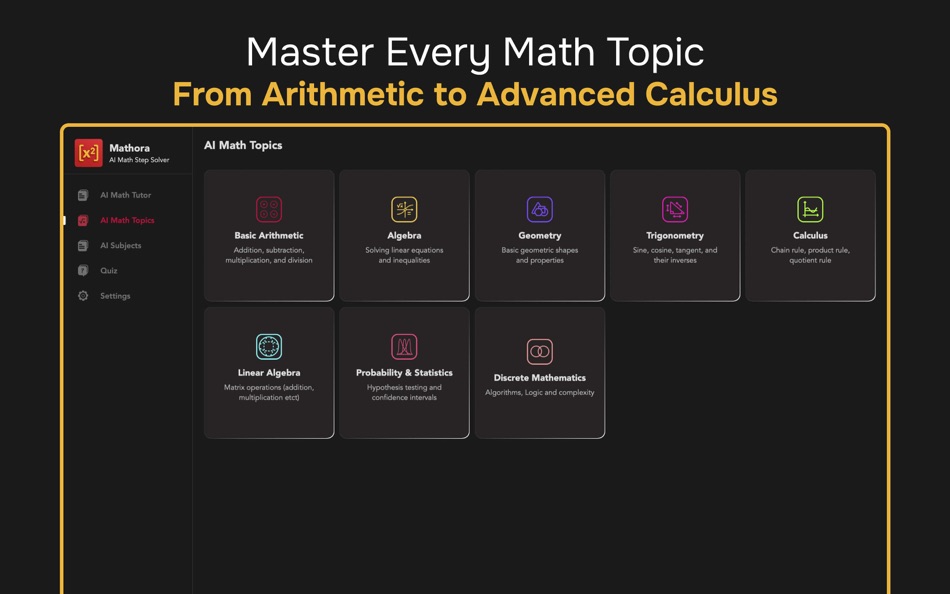 #2. Mathora - AI Math Step Solver (macOS) By: Shahid Abbas