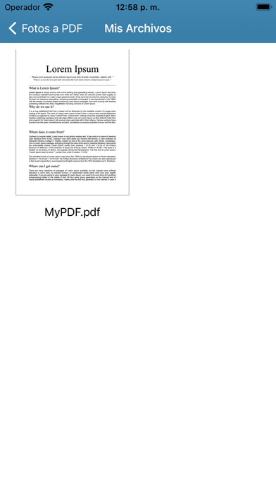 Convertir Fotos a PDF Escaner
