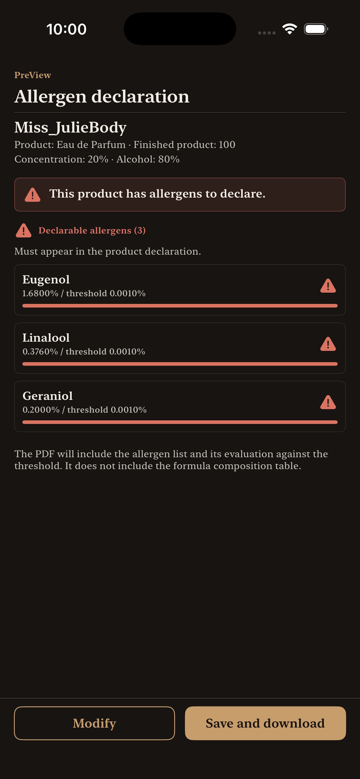 Screenshot 3 of Profumer Compliance