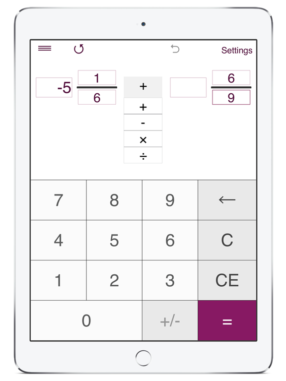 Fraction Calculator 4in1 iPad screenshot 2 - Education app