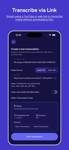 Transcribr Mobile screenshot