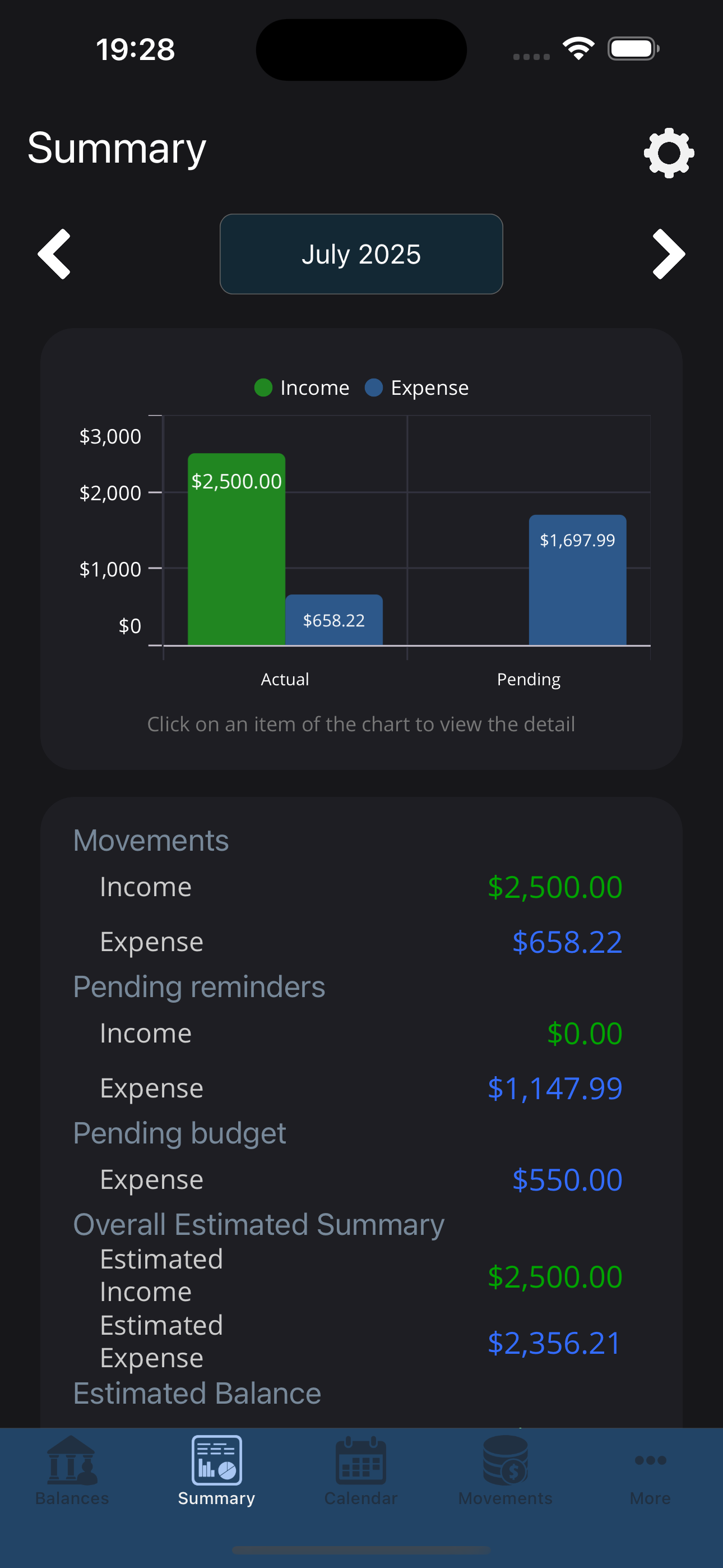 My Accounts and Expenses