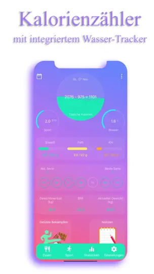 Screenshot von Kalorienzähler - EasyFit auf dem iPhone 1