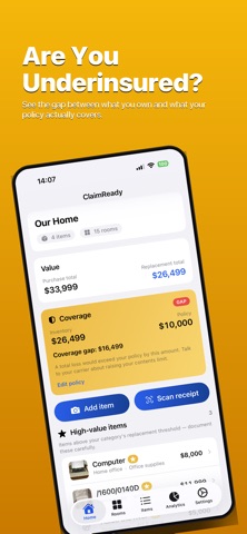 ClaimReady - Home Inventory iPhone screenshot
