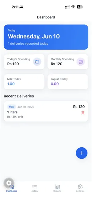 Milk Delivery Tracker screenshot 1
