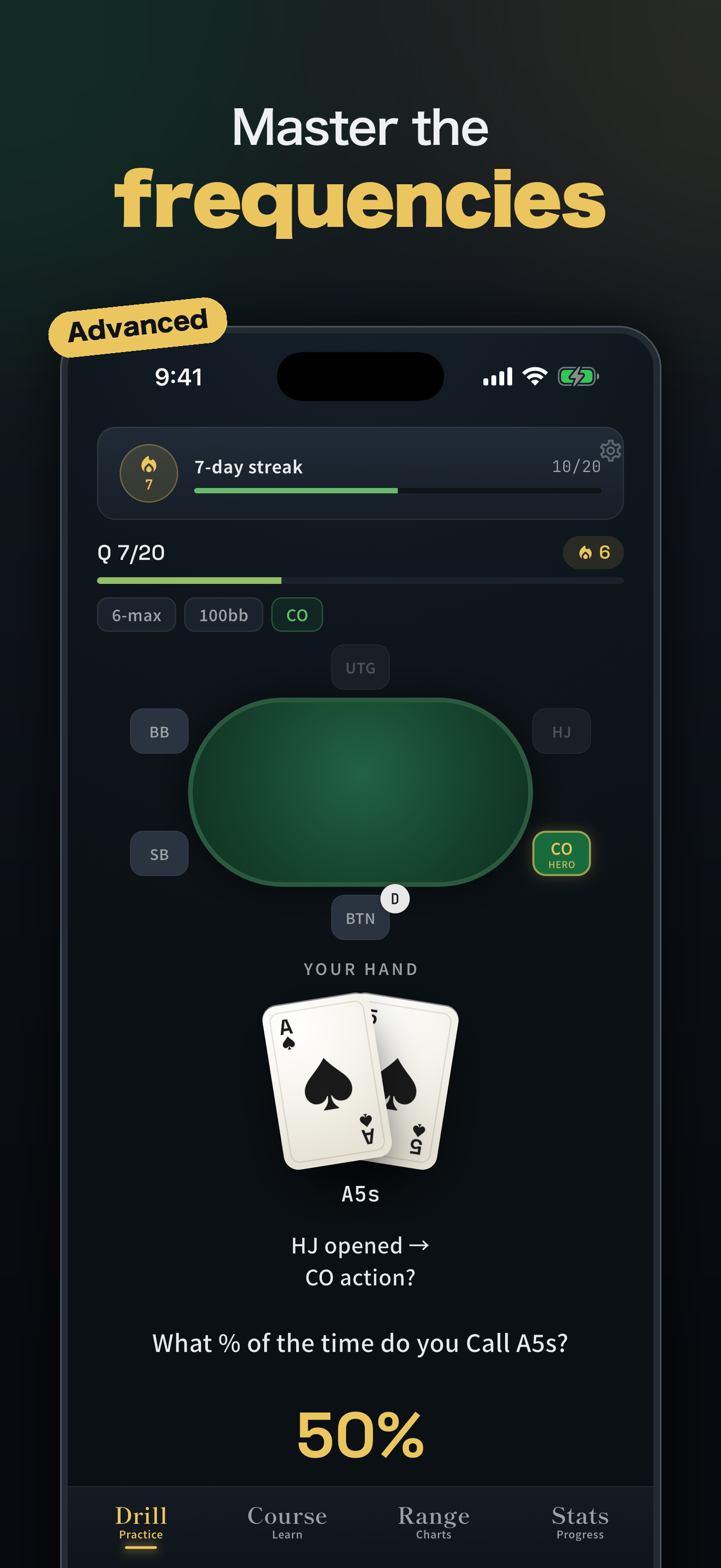 Preflo Dojo: GTO Poker Drill screenshot 4