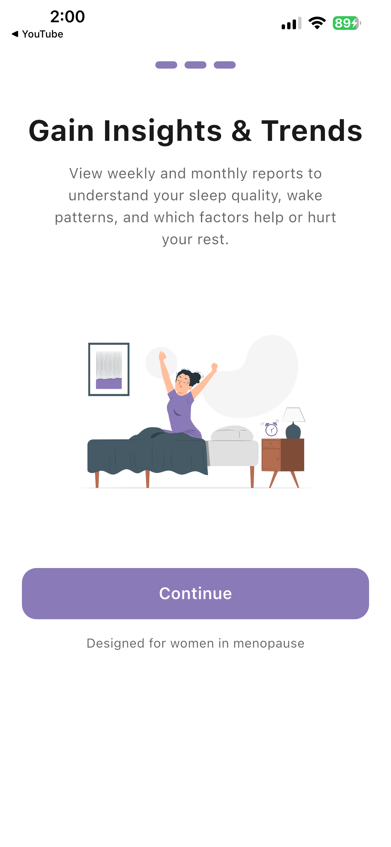 Menopause sleep journal screenshot 2