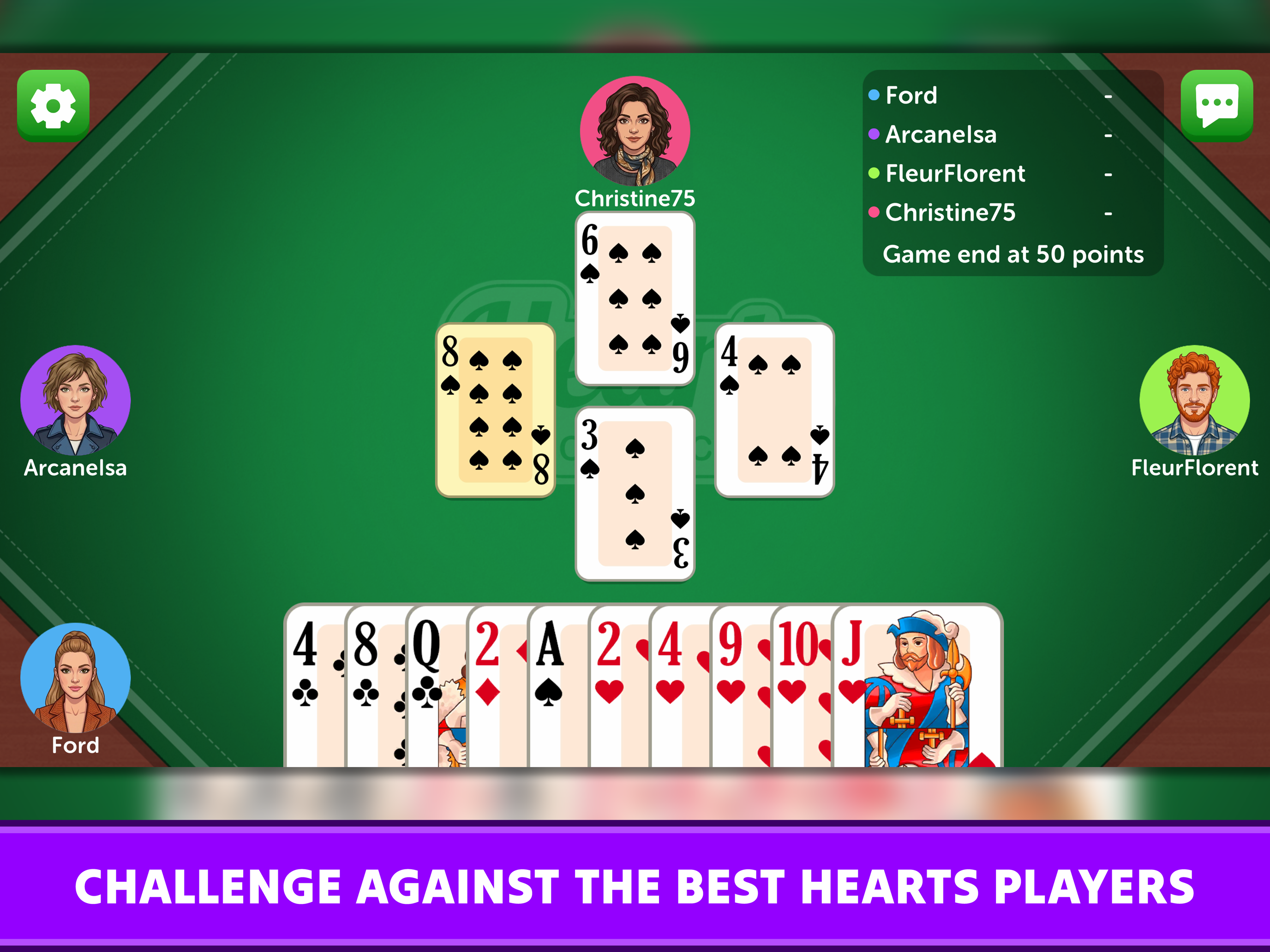 Hearts Card Game Multiplayer screenshot 9