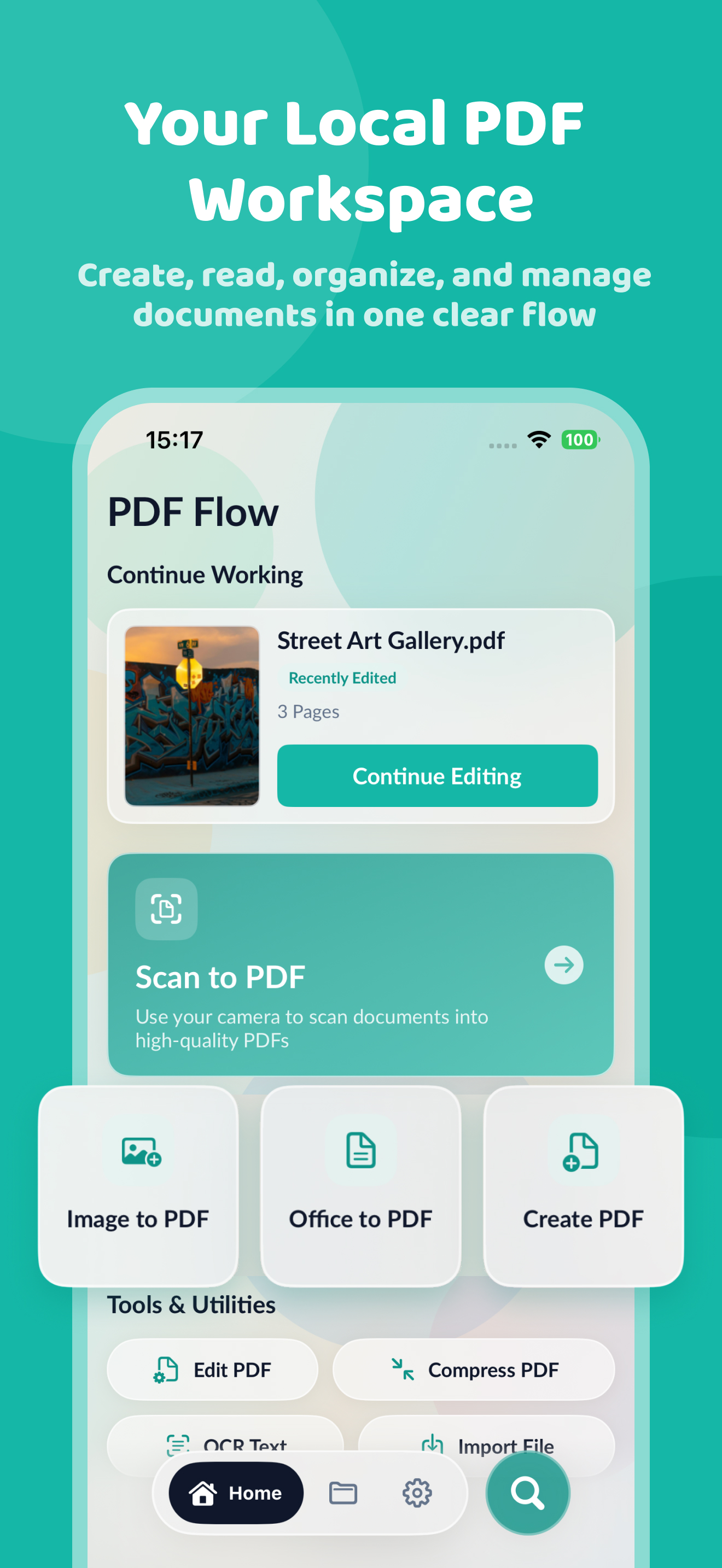PDF Flow: Local Document Desk