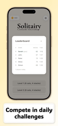 Solitairy: Category Solitaire iPhone screenshot