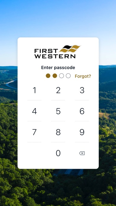 First Western Bank Screenshot
