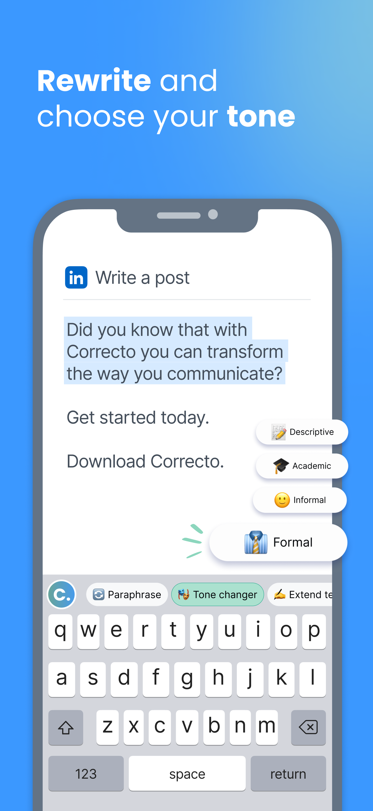 Correcto: AI Keyboard
