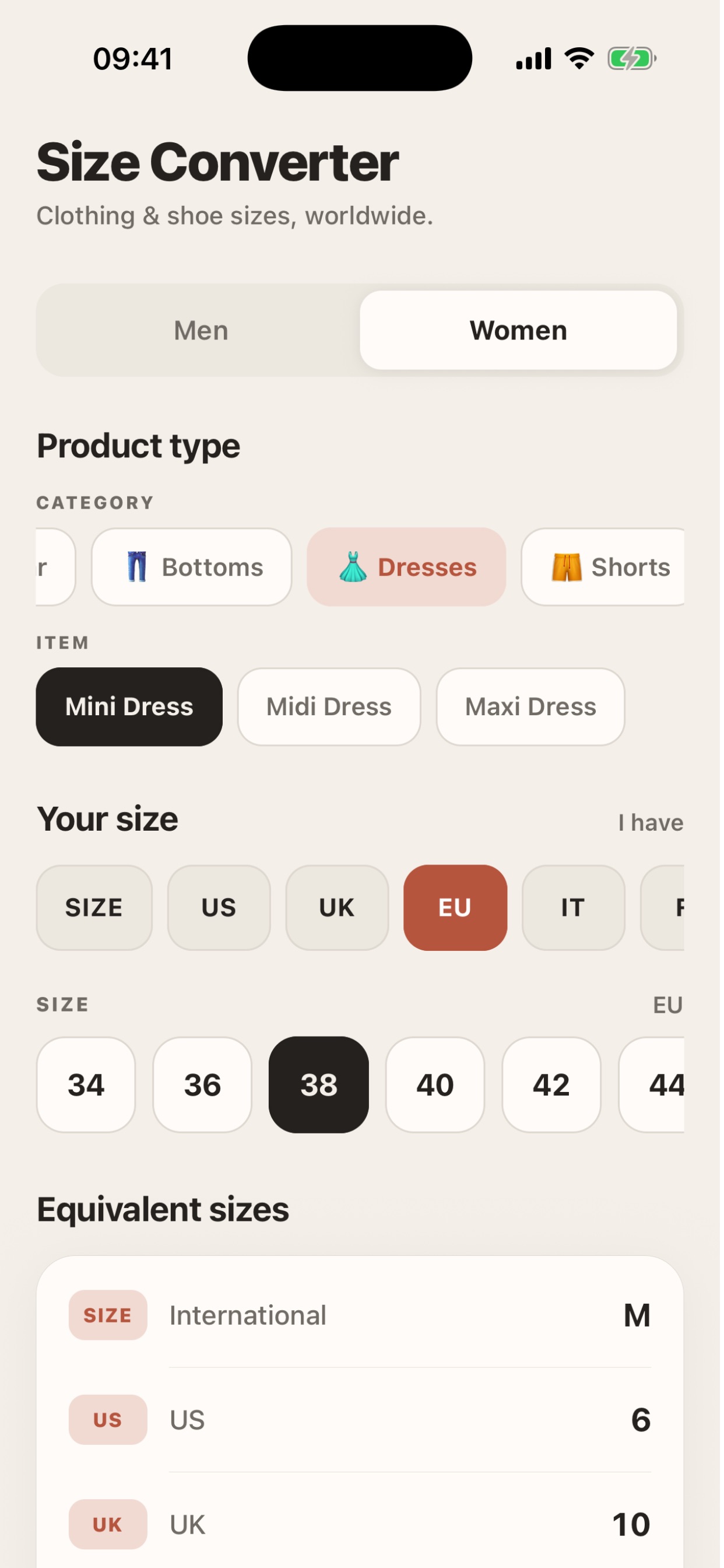 Screenshot 4 of Clothing Shoes Size Converter