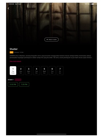 Platinum Cineplex Indonesia iPad screenshot 1