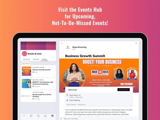 Business Boost Society iPad screenshot 2 - Business app