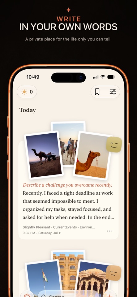 AI Journal & Diary: Unfold screenshot 1