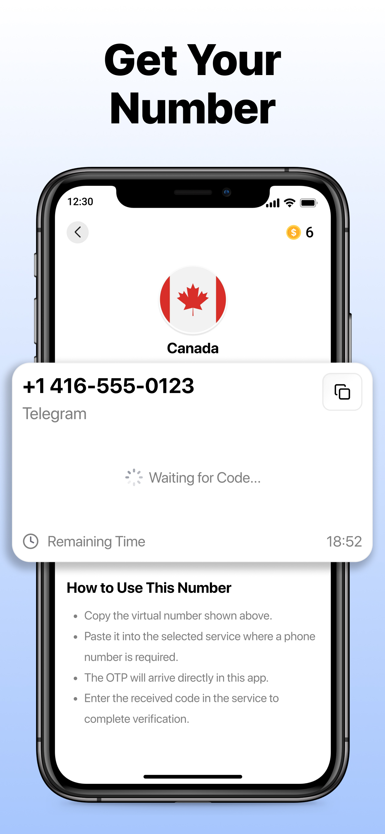 Virtual Number & SMS - GetOTP screenshot 4