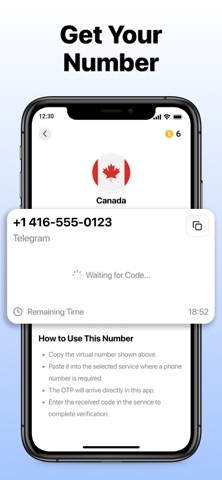 Virtual Number & SMS - GetOTP screenshot