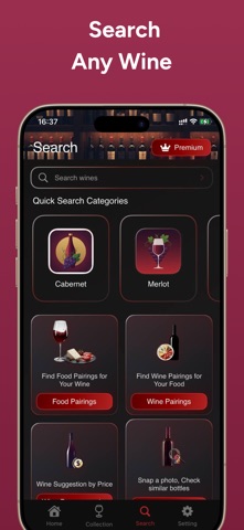 Rare Wine Price Tracker app screenshot