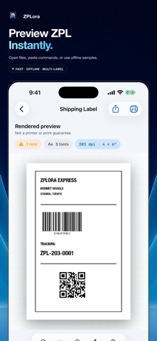 ZPLora: ZPL Label Viewer iPhone screenshot