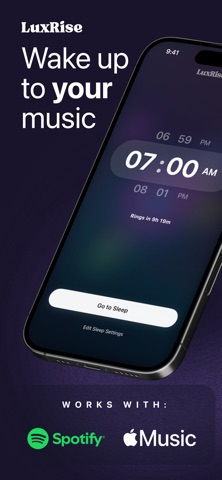 LuxRise: Music Alarm & Sleep iPhone screenshot
