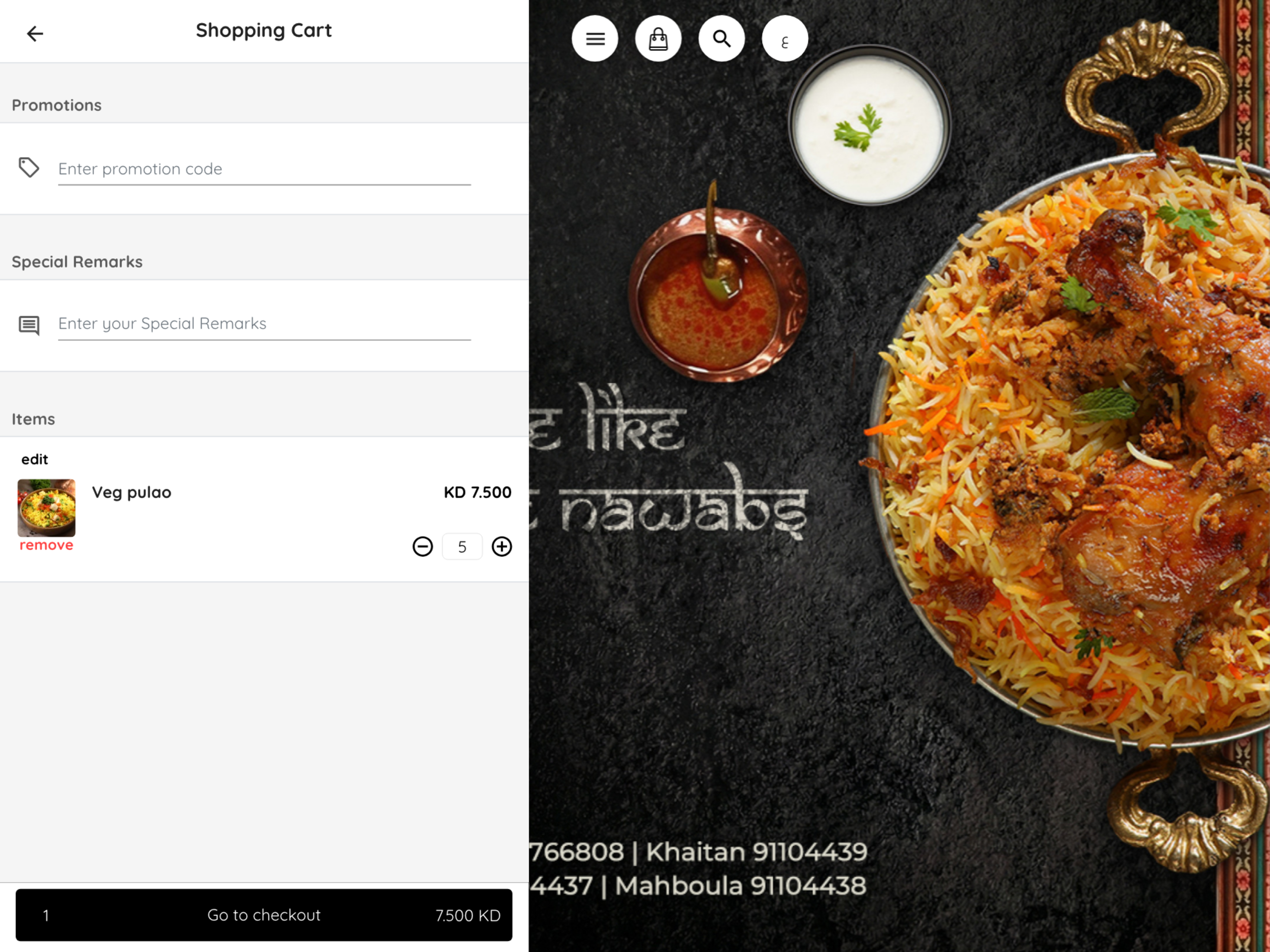 Nizamat Hyderabad Restaurant