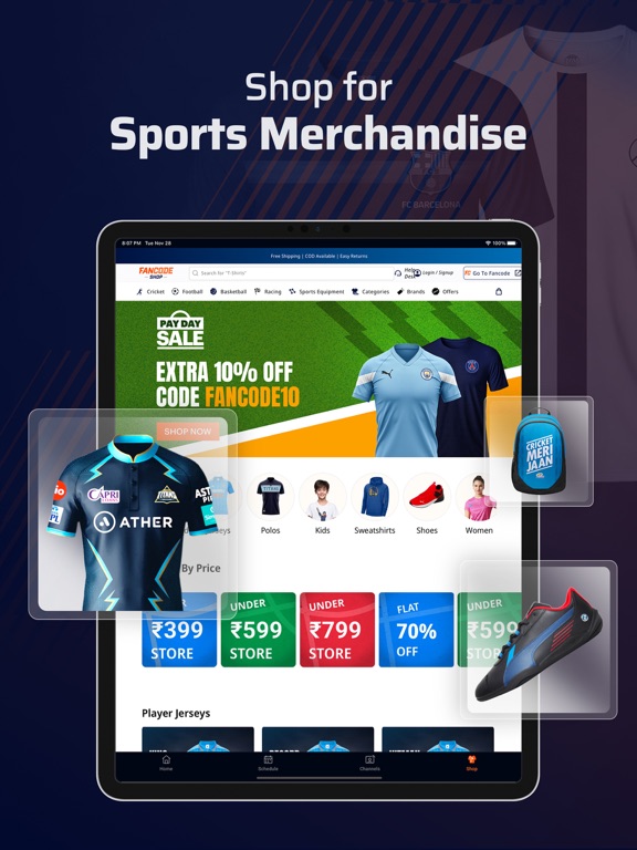 FanCode: LIVE Cricket & Scores iPad screenshot 5 - Sports app