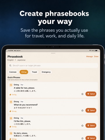 Translate Speech Live iPad screenshot